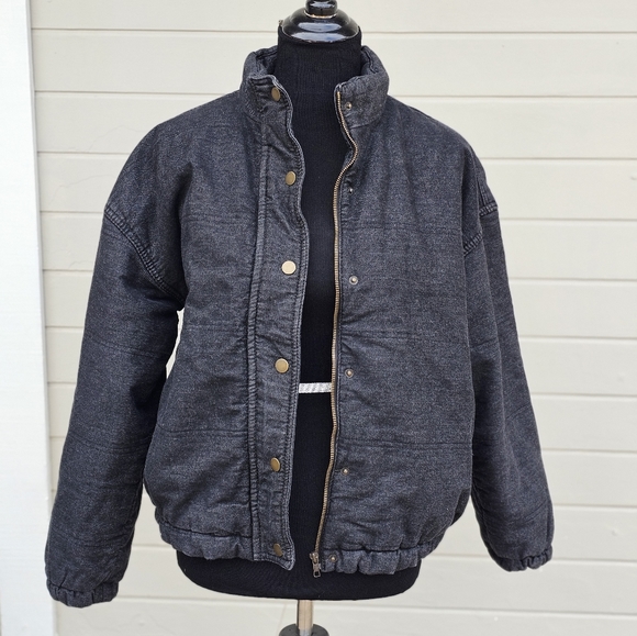 Highway Jeans Jackets & Blazers - Black denim puffer jacket